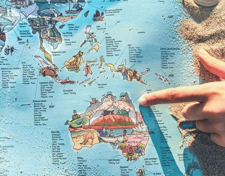 GLOBE TROTT-AIR MAP FISHING ENGLISH