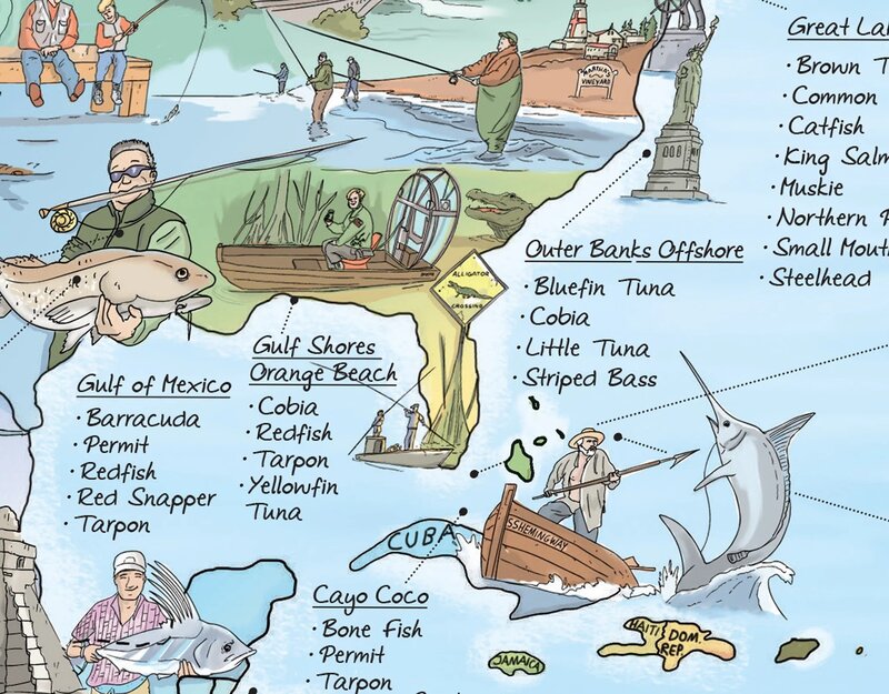GLOBE TROTT-AIR GLOBE TROTT-AIR | MAP FISHING ANGLAIS