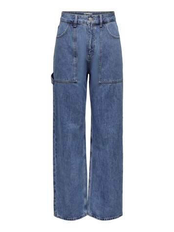 Only FEMMES KIRSI HIGH WAIST MED BLUE DENIM