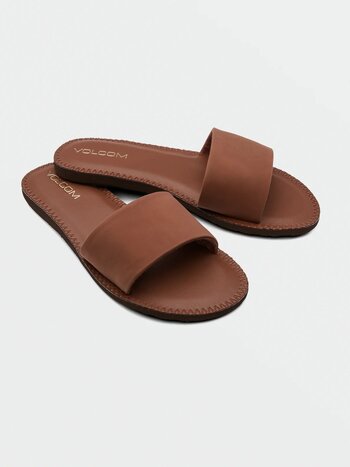 Volcom WOMEN'S SIMPLE SLIDE DARK CLAY