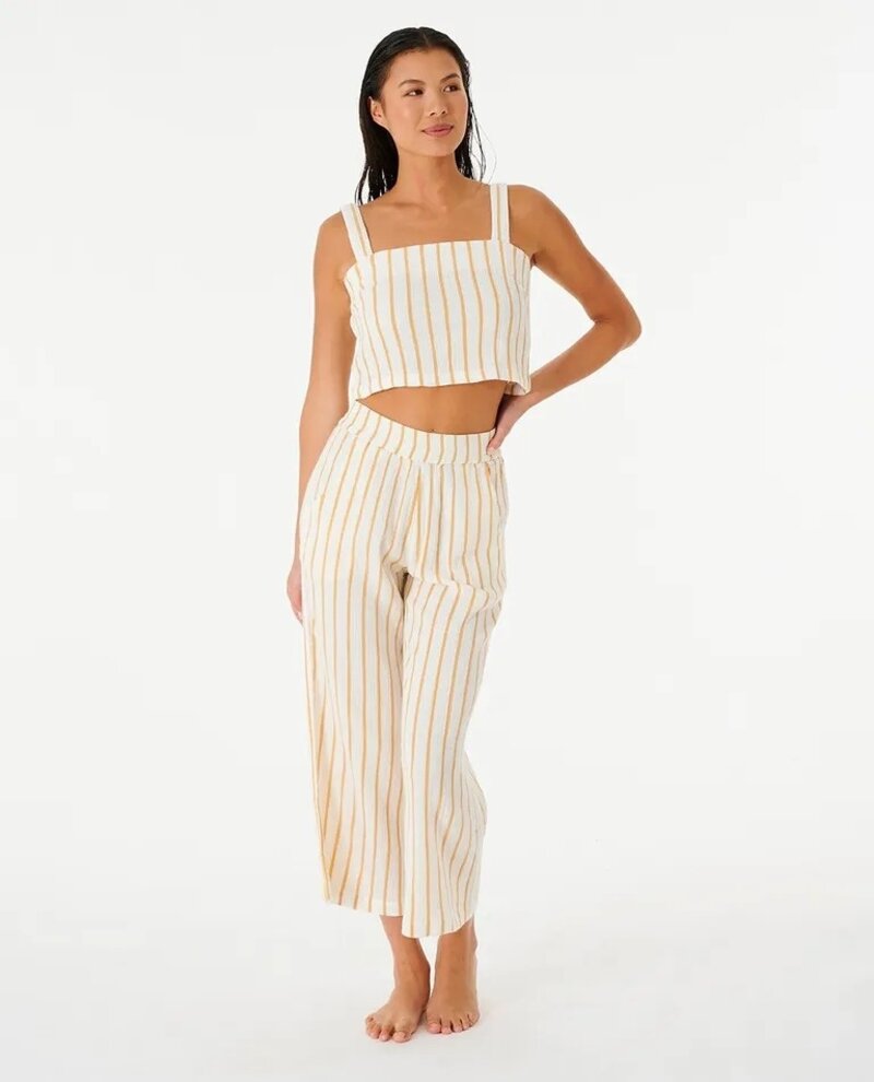 RIP CURL WOMEN'S PREMIUM SURF STRIPE TOP GOLD