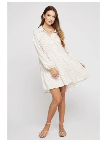 Gentle fawn WOMEN'S TULUM DRESS TAN STRIPE