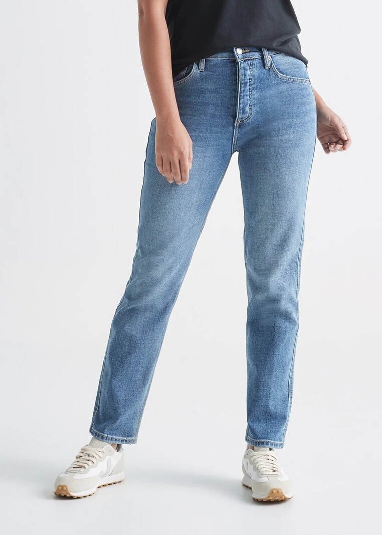 Du/er WOMEN'S MIDWEIGHT PERFORMANCE HIGH RISE STRAIGHT VINTAGE