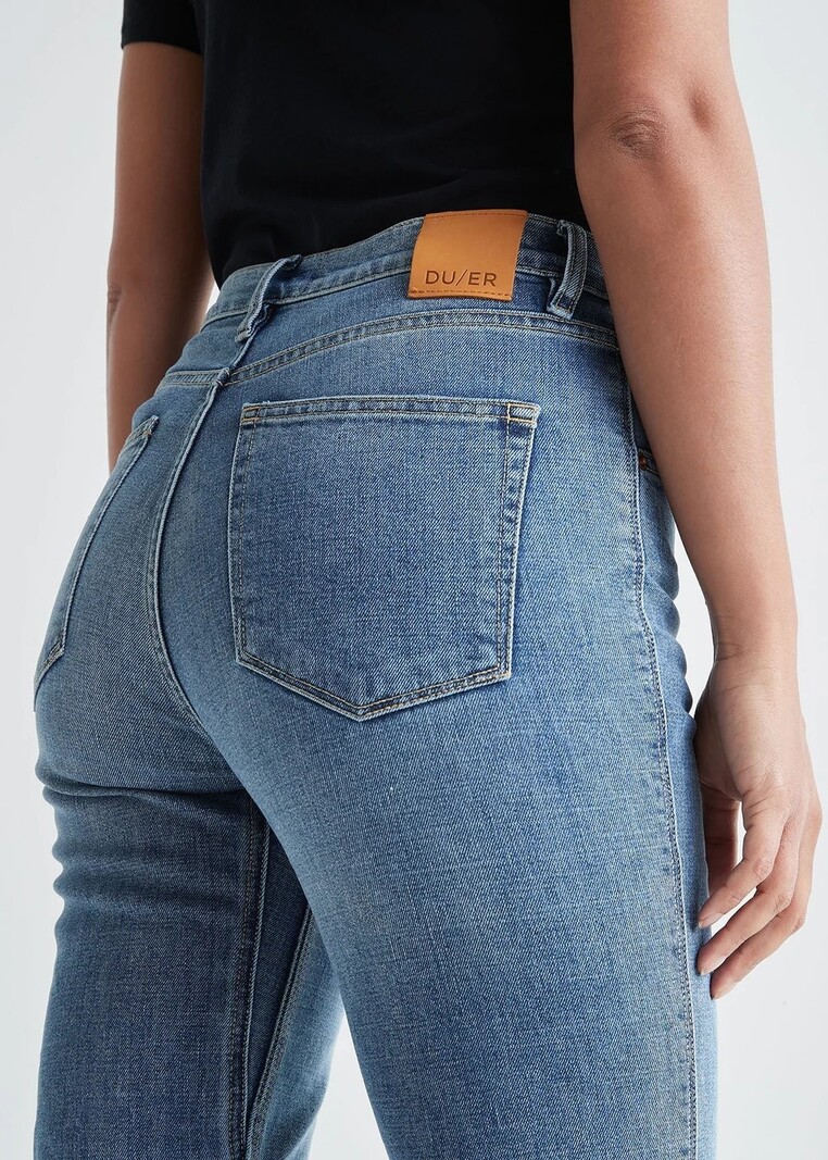 Du/er WOMEN'S MIDWEIGHT PERFORMANCE HIGH RISE STRAIGHT VINTAGE