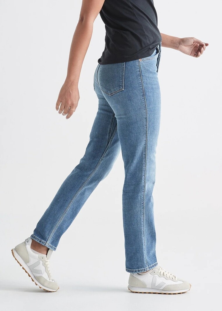 Du/er WOMEN'S MIDWEIGHT PERFORMANCE HIGH RISE STRAIGHT VINTAGE