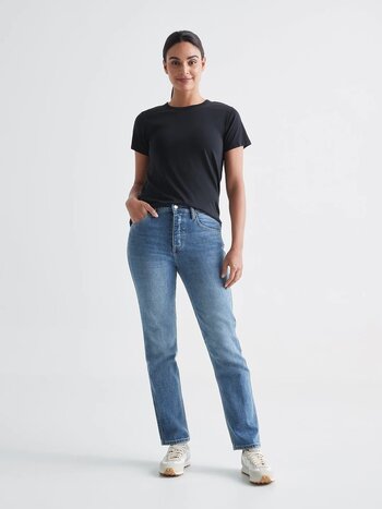 Du/er WOMEN'S MIDWEIGHT PERFORMANCE HIGH RISE STRAIGHT VINTAGE