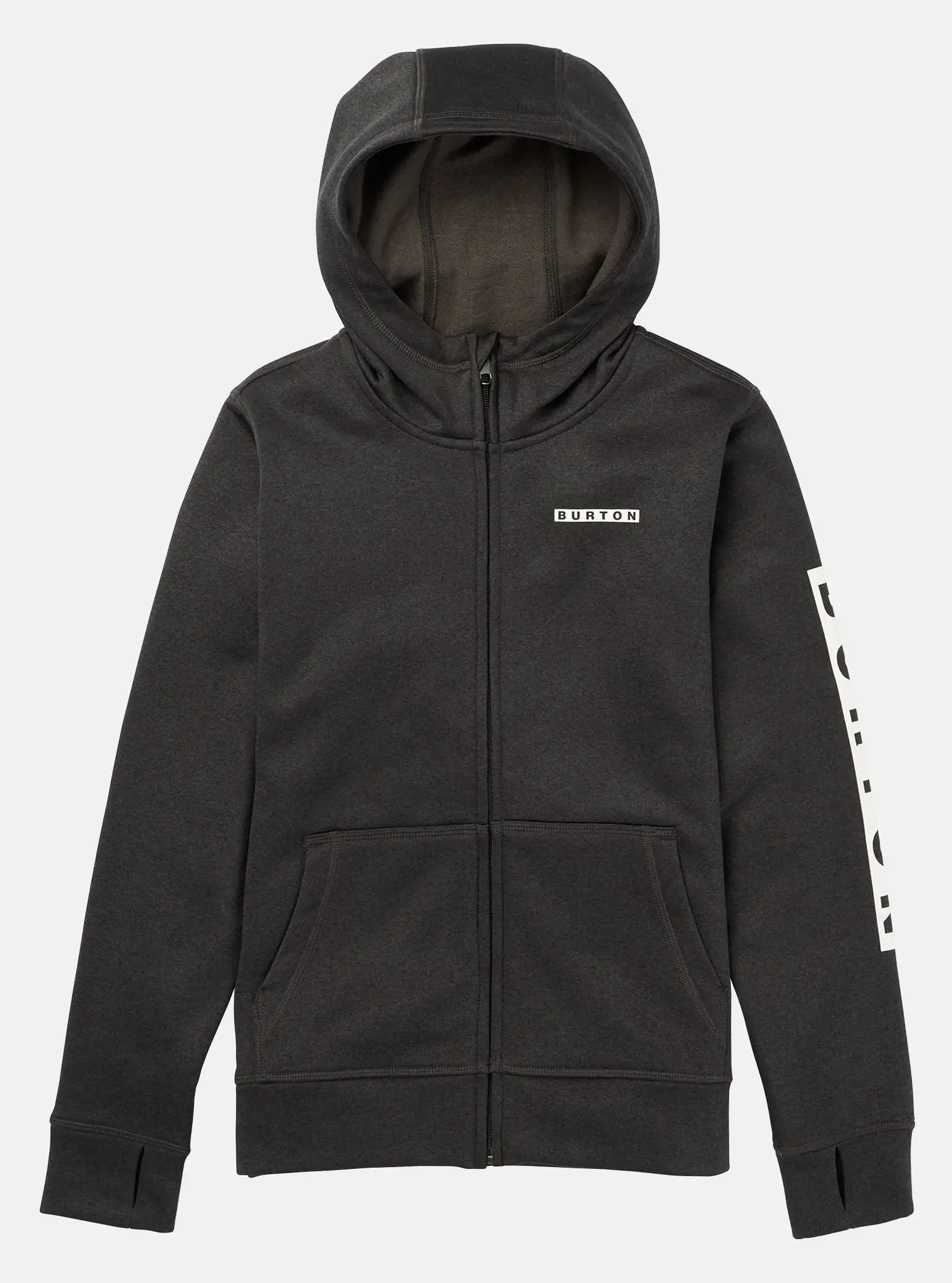 Burton YOUTH OAK FULL ZIP TRUE BLACK HEATHER