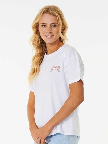 Rip Curl FEMME RIPTIDE RELAXED TEE WHITE