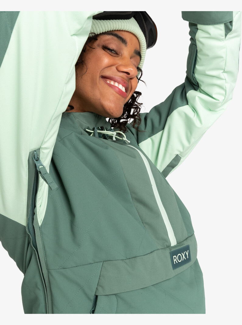 Roxy FEMMES RADIANT LINES OVERHEAD JACKET DARK FOREST