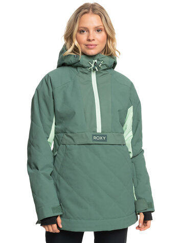 Roxy WOMEN'S RADIANT LINES OVERHEAD JACKET DARK FOREST