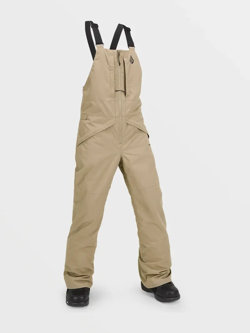 Volcom JUNIOR BARKLEY INS BIB OVERALLS DARK KHAKI