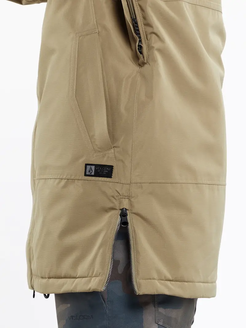 Volcom WOMEN'S PAXSON 2L PARKA DARK KHAKI
