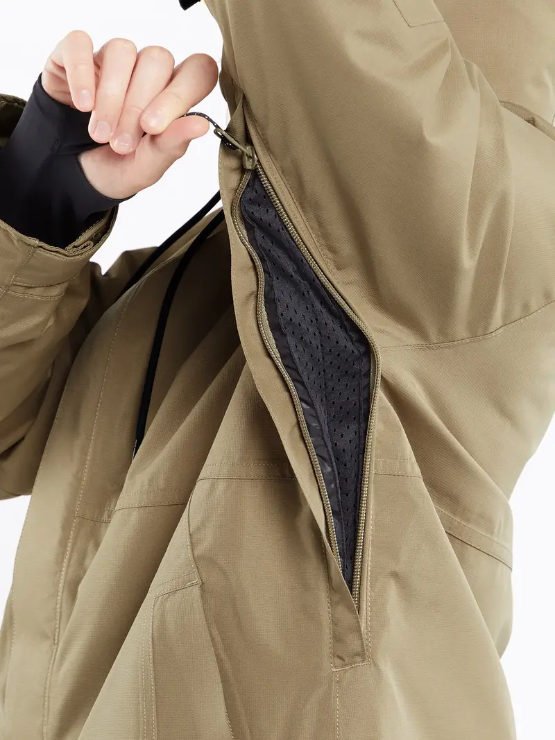 Volcom WOMEN'S PAXSON 2L PARKA DARK KHAKI