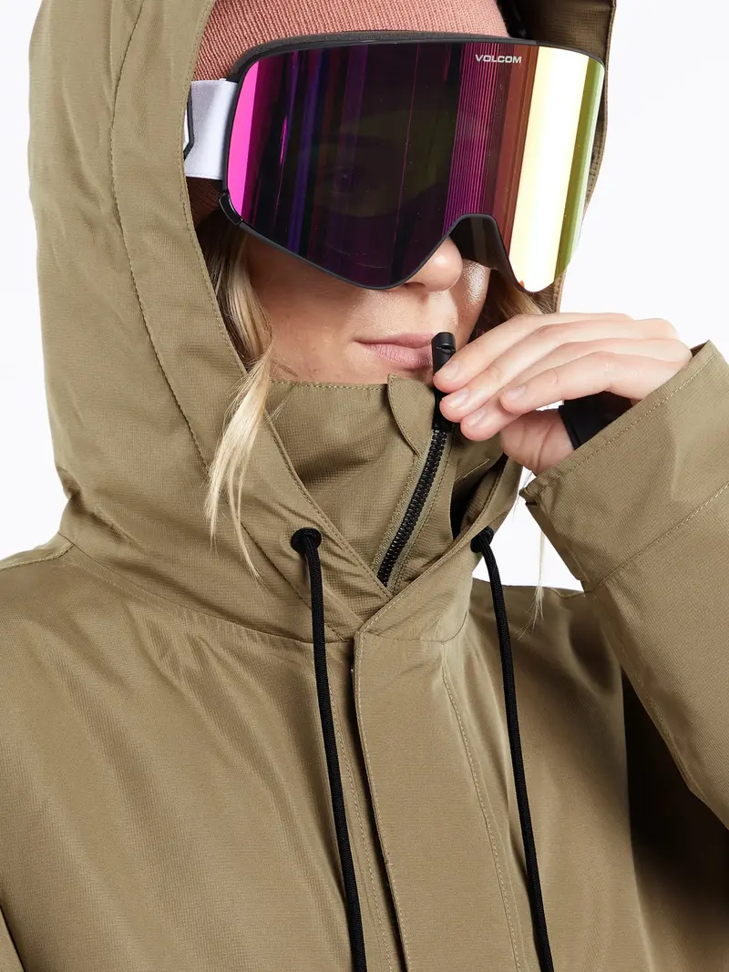 Volcom FEMMES PAXSON 2L PARKA DARK KHAKI