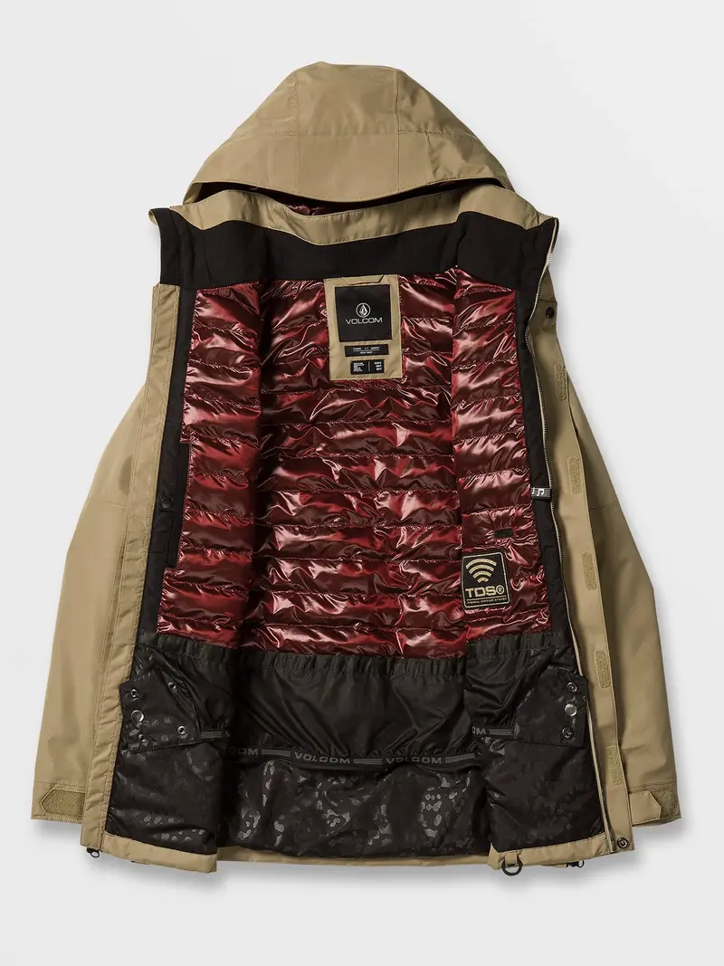 Volcom WOMEN'S PAXSON 2L PARKA DARK KHAKI