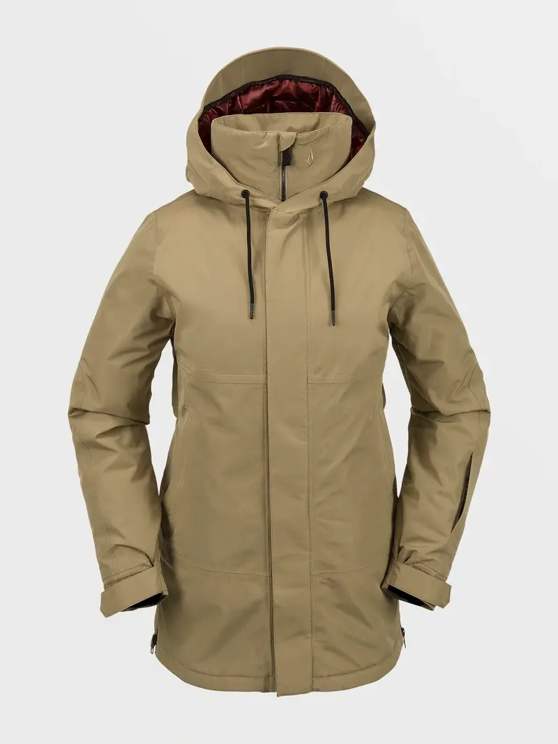 Volcom WOMEN'S PAXSON 2L PARKA DARK KHAKI