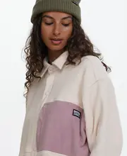 NOTICE | WOMEN HAZY POLAR SHIRT CREAM PLUM - Universe Boardshop NOTICE | WOMEN HAZY POLAR SHIRT CREAM PLUM - Universe Boardshop
