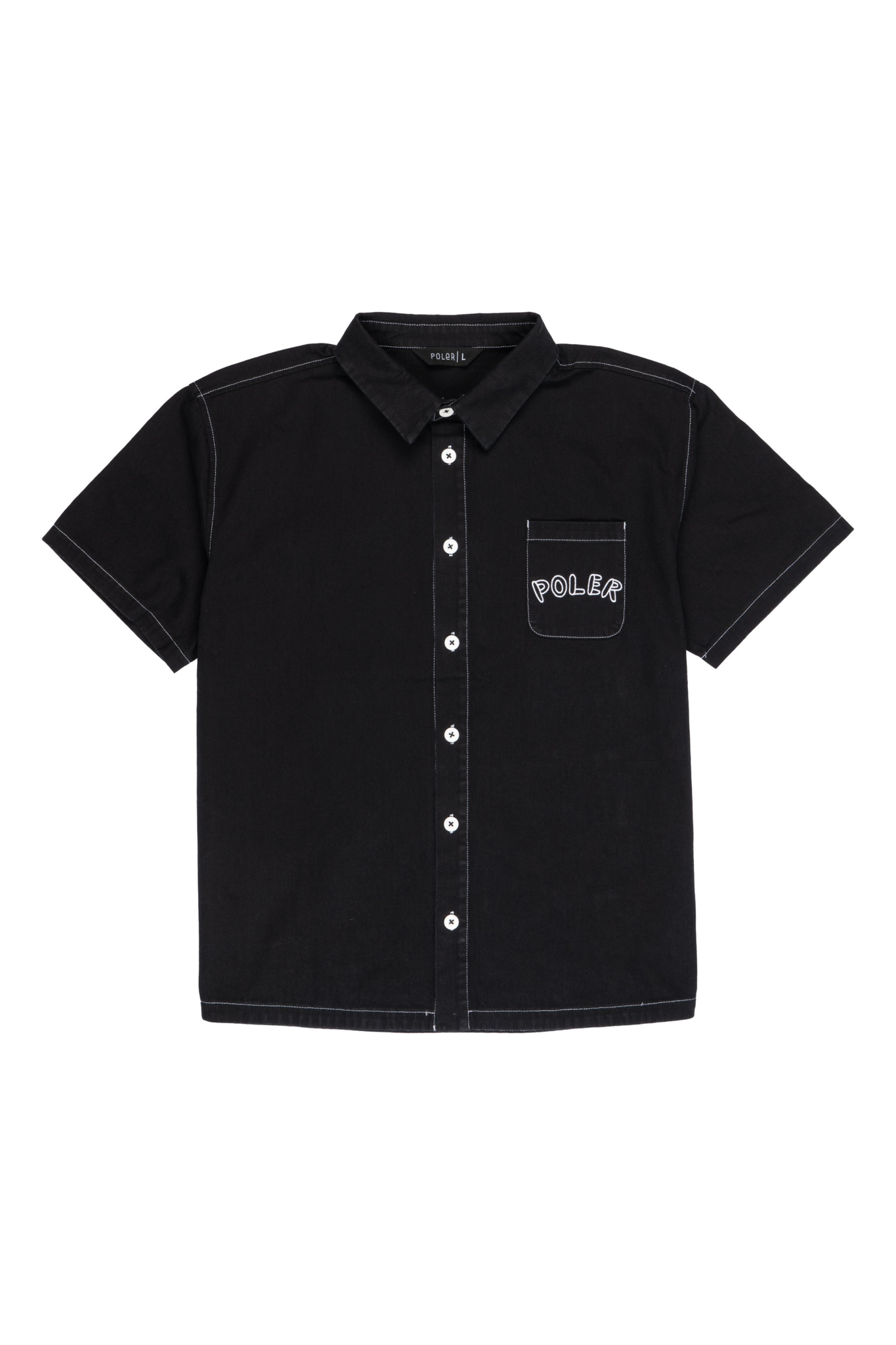 Poler Camping Stuff INTERN BUTTON UP MOSQUITO BLACK