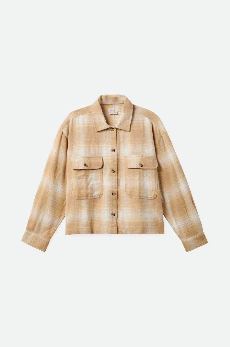 Brixton FEMME BOWERY FLANNEL SESAME OFF WHITE