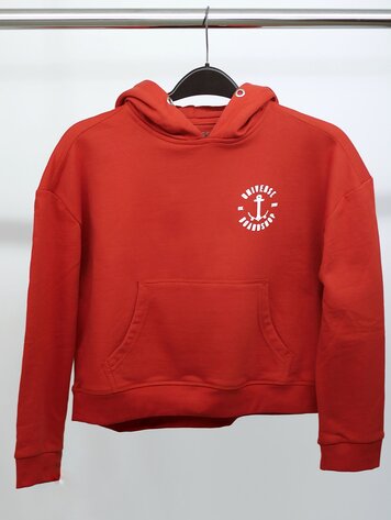 Universe Boardshop YOUTH ANCRE CROP HOODIE LAVA/WHITE