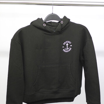 Universe Boardshop YOUTH CROP HOODY ST CLASSIC ANCRE BLACK