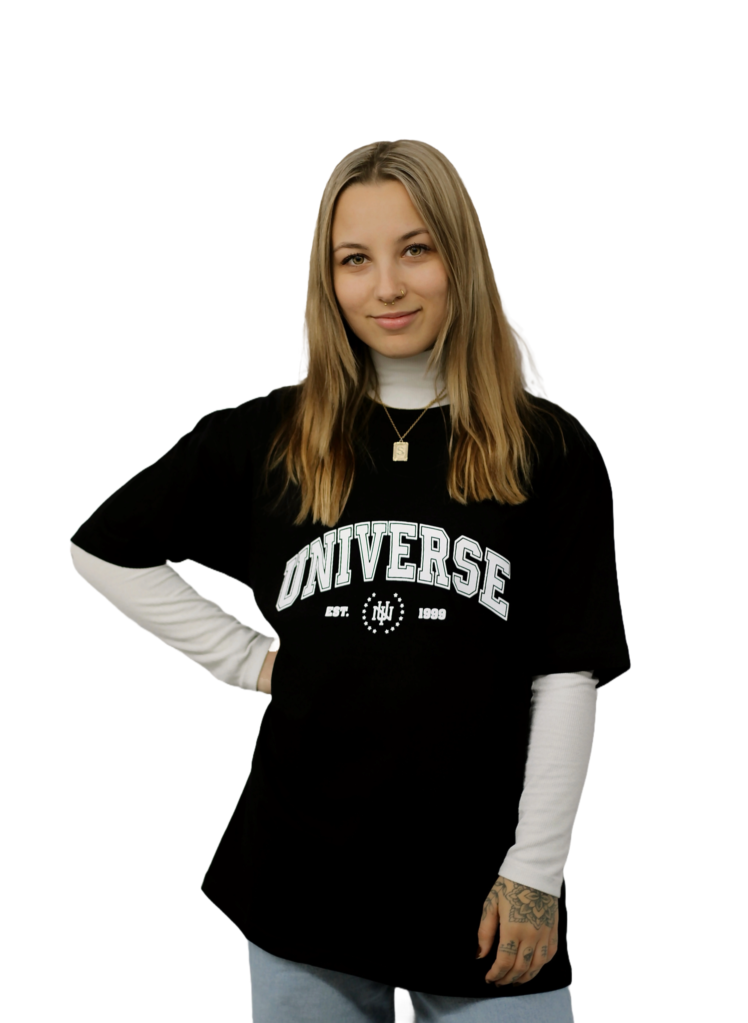 Universe Boardshop UNIVERSITY T-SHIRT BLACK