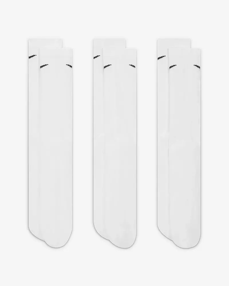 Nike EVERYDAY PLUS CUSHIONED CREW SOCKS WHITE/BLACK