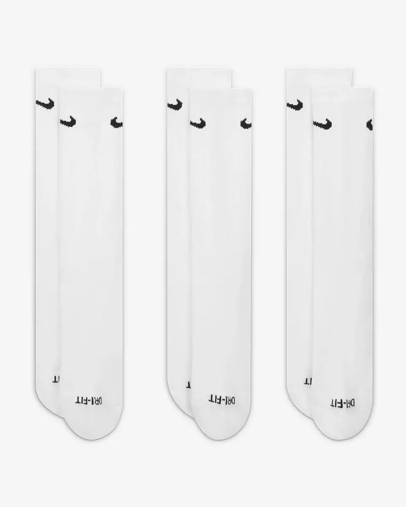 Nike EVERYDAY PLUS CUSHIONED CREW SOCKS WHITE/BLACK
