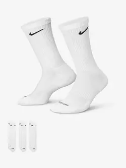 Nike EVERYDAY PLUS CUSHIONED CREW SOCKS WHITE/BLACK