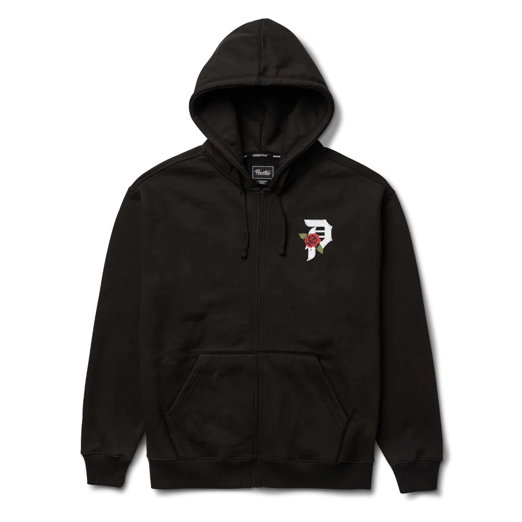 Primitive BONES ZIP HOODIE BLACK