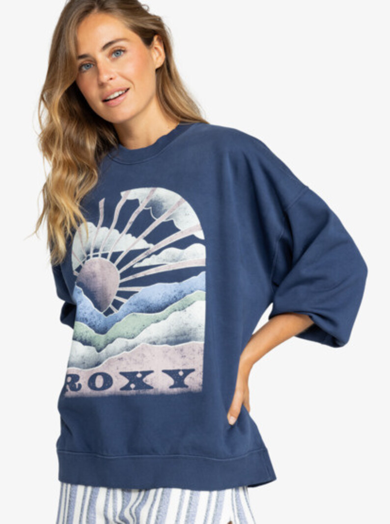 Roxy FEMMES LINEUP OVERSIZED CREW G NAVAL ACADEMY