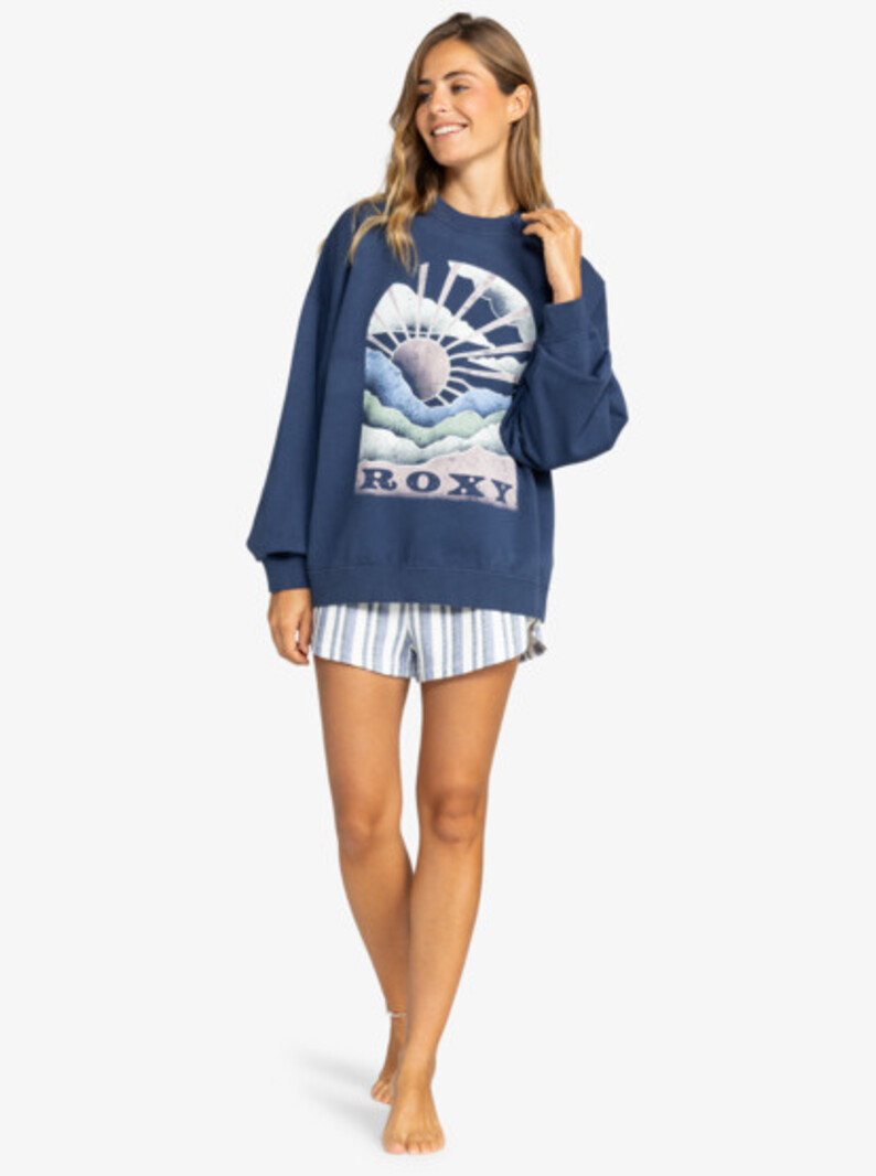 Roxy FEMMES LINEUP OVERSIZED CREW G NAVAL ACADEMY