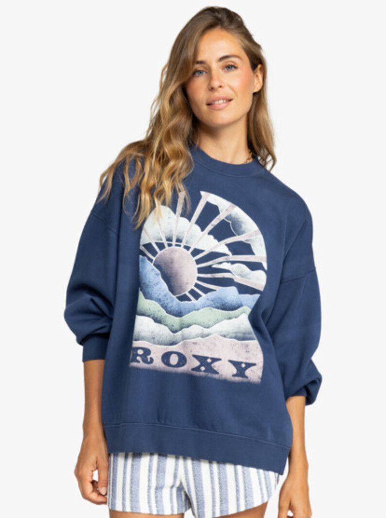 Roxy FEMMES LINEUP OVERSIZED CREW G NAVAL ACADEMY