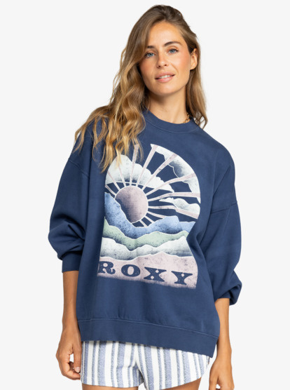 Roxy WOMEN LINEUP OVERSIZED CREW G NAVAL ACADEMY