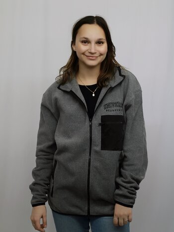 Universe Boardshop UNIVERSITY ZIP POLAR CHARCOAL HEATHER/BLACK