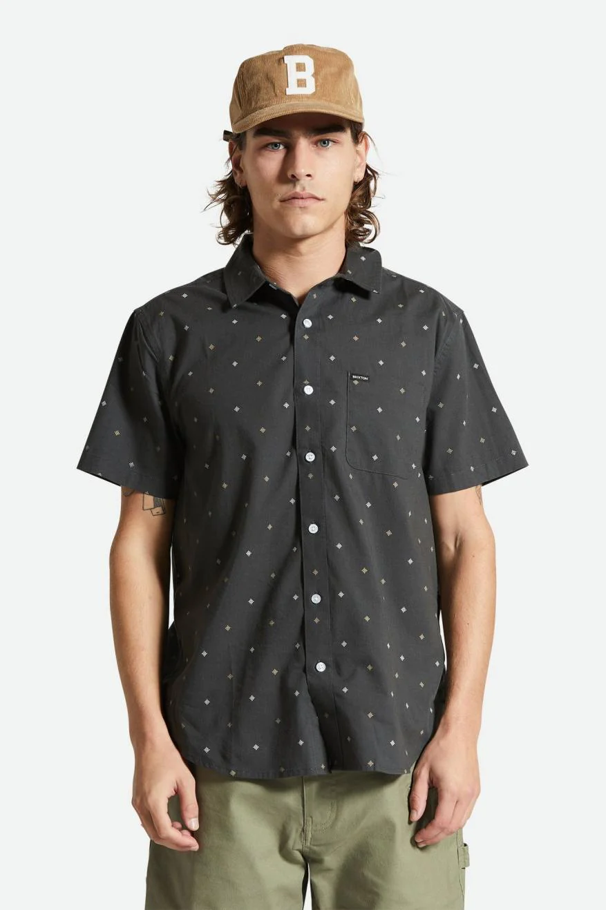 Brixton CHARTER PRINT WASHED BLACK