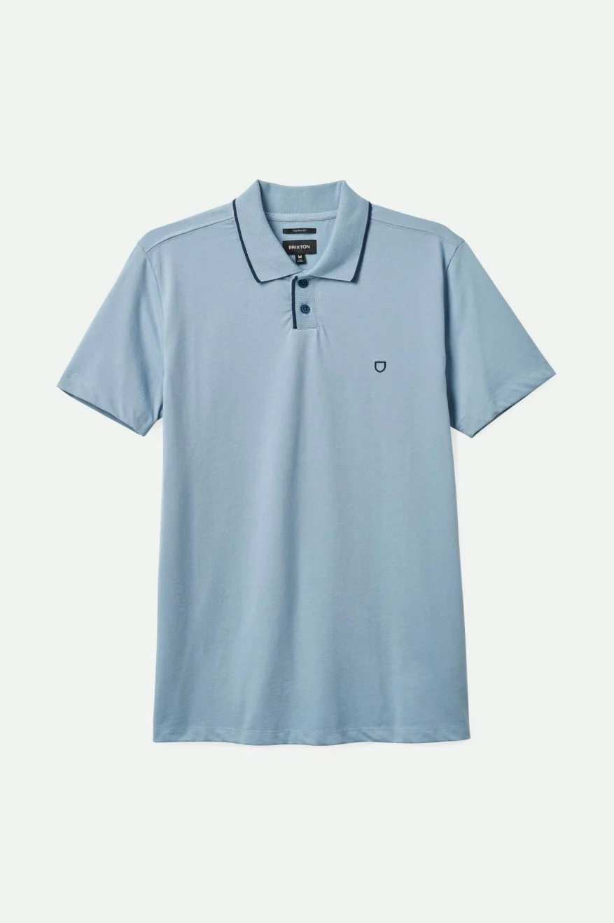 Brixton MOD FLEX POLO DUSTY BLUE WASHED NAVY