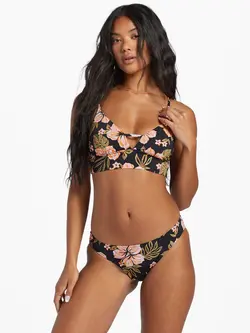 Billabong FEMME HOOKED ON TROPICS BOTTOM BLACK PEBBLE