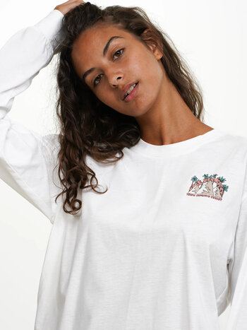 Notice the reckless FEMME TROPICS LS WHITE