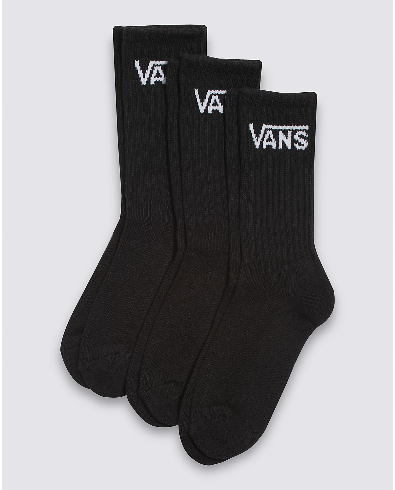 Vans YOUTH CLASSIC VANS CREW SOCKS BLACK