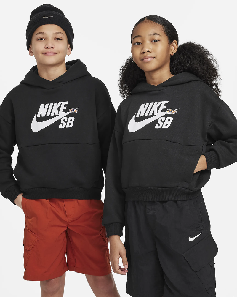 Nike SB JUNIOR ICON FLEECE BLACK WHITE