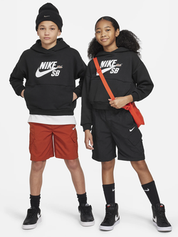 Nike SB JUNIOR ICON FLEECE BLACK WHITE