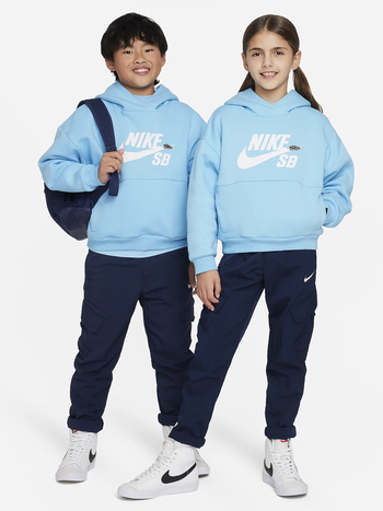 Nike SB YOUTH ICON FLEECE AQUARIUS WHITE