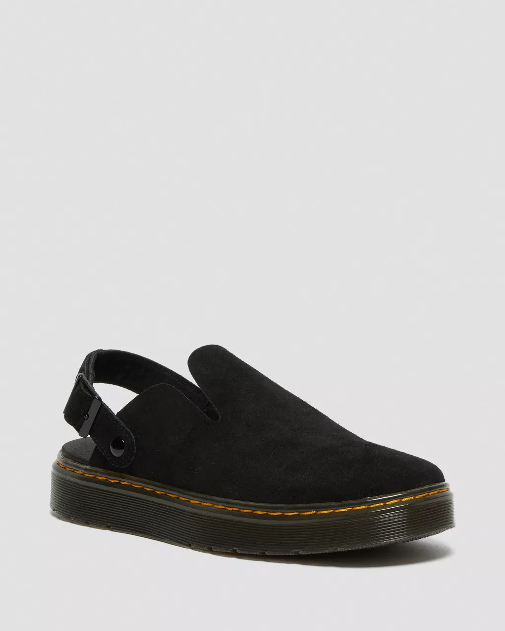 DR MARTENS WOMEN CARLSON SUEDE CASUAL SLINGBACK MULES BLACK