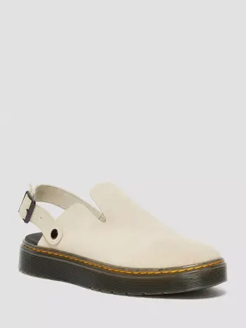 DR MARTENS FEMME CARLSON SUEDE CASUAL SLINGBACK MULES SAND