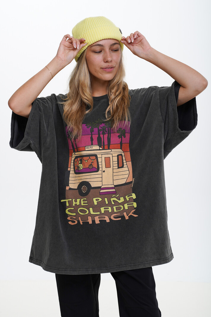 Notice the reckless FEMME PINA COLADA SHACK OVERSIZED