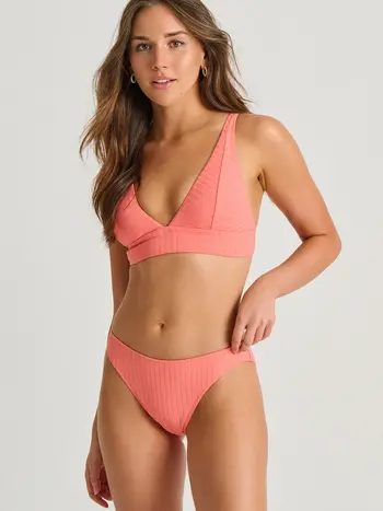 Everyday Sunday WOMEN CROP TOP DROP NEEDLE CORAL ECHO