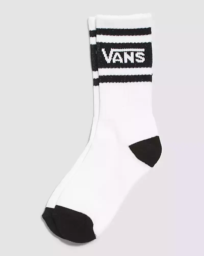 Vans JUNIOR DROP V LOGO CREW WHITE BLACK