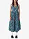 Obey FEMMES SPRING GARDEN DRESS TEAL BLUE MULTI