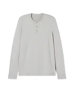 Vuori HOMMES EASE PERFORMANCE HENLEY LIGHT HEATHER GREY